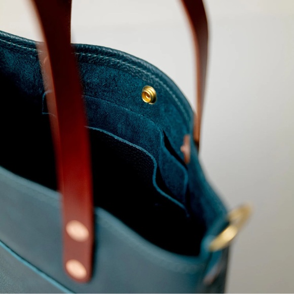 Dark Teal Bulldog Mini Travel Tote by KMM - Picture 5 of 15